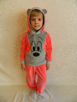 Состав: 
Хлопок 100%
		Костюм МИККИ. Ткань велюр.