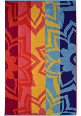 Ткань: Махра
Состав: 
Хлопок 100% 
Размер: 100х150
	Полотенце пляжное махровое пестротканое с эффектом велюра «Hawaiano» производится из 100% натурального сырья и обладает высокой впитывающей способностью. Стойкость окраски и специальная противо