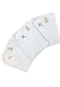 Состав:
Интерлок
Хлопок 100%
Пеленка для крещения с уголком. 