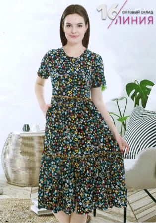 Состав:
Хлопок 100%
    Женский халат на пуговицах. Короткий рукав. Выполнен из принтованного полотна с цветочным узором. 