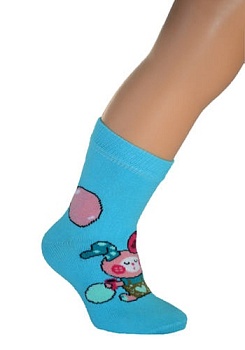 Состав:
Хлопок 80%, 
ПА 15%, 
Эластан 5%
	Носки демисезонные гладкого переплетения с вышивным рисунком 