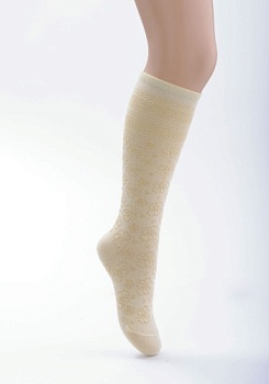 Состав: 
Хлопок 76%, 
Полиамид 22%, 
Эластан 2%
	Летние гольфы, с имитацией ажура.