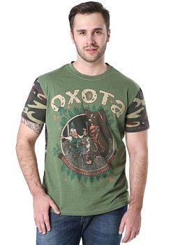 Состав:
Кулирка
Хлопок 100%
	Футболка мужская полуприлегающего силуэта с круглым вырезом горловины. Горловина обработана обтачкой. Рукава втачные короткие. На полочке принт. 

Обратите внимание: расцветка товара на сайте может отличаться от фак