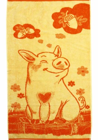 Ткань: Махра
Состав: 
Хлопок 100% 
Размер: 50х90
	Полотенце махровое гладкокрашеное «Lucky pig» производится из 100% натурального сырья и обладает высокой впитывающей способностью. Стойкость окраски и специальная противоусадочная технология обес