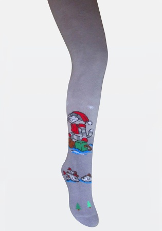 Состав: 
Хлопок 87%, 
Полиамид 12%,
Эластан 1%
	Детские зимние плюшевые колготки серии 