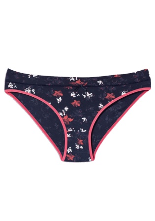 Состав:
Вискоза 95%, 
Эластан 5%
	Женские трусы слипы с рисунком. Спереди широкий мягкий пояс без резинки, по центру маленький бантик. Низкая посадка.