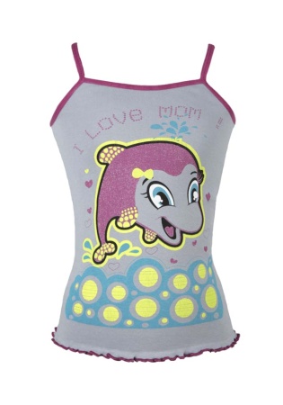 Состав:
Хлопок 100%
	Детская майка для девочек. 