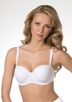 Состав: 
Полиамид 55%
Полиэстер 30%
Эластан 15%
   Бюстгальтер-балконет с плотной формованной чашкой из коллекции 