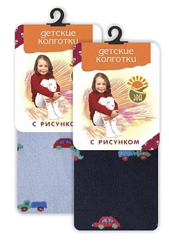 Состав: 
Хлопок 75%, 
Полиамид 20%,
Эластан 5% 
	 Хлопковые колготки с добавлением эластана, с рисунком 