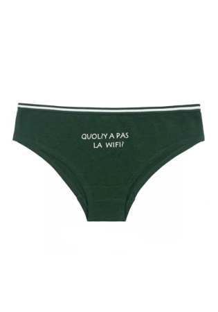 Состав:
Хлопок 95%,  
Эластан 5%
	Женские трусы-шортики из однотонного полотна с принтованной надписью в спортивном стиле.