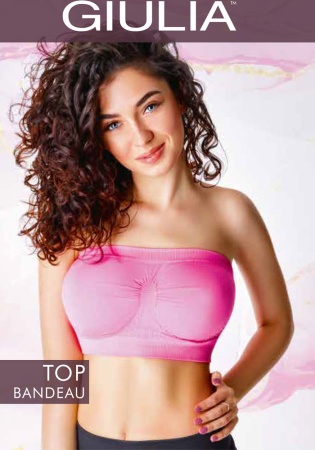 Состав:
Полиамид 93%
Эластан 7%
     Бесшовный топ-бандо с формованными чашками, выполненный из мягкой микрофибры. Модель представлена в обширной цветовой гамме.
