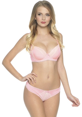 Состав:
Эластичное полотно
ПА 85%
ПУ 15%
Кружево
ПА 90%
ПУ 10%
Ластовица
Хлопок 100%
	Трусики-стринг выполнены из эластичного полотна и кружева, декорированы эластичной лентой с фестонами. Передняя деталь декорирована бантиком. 